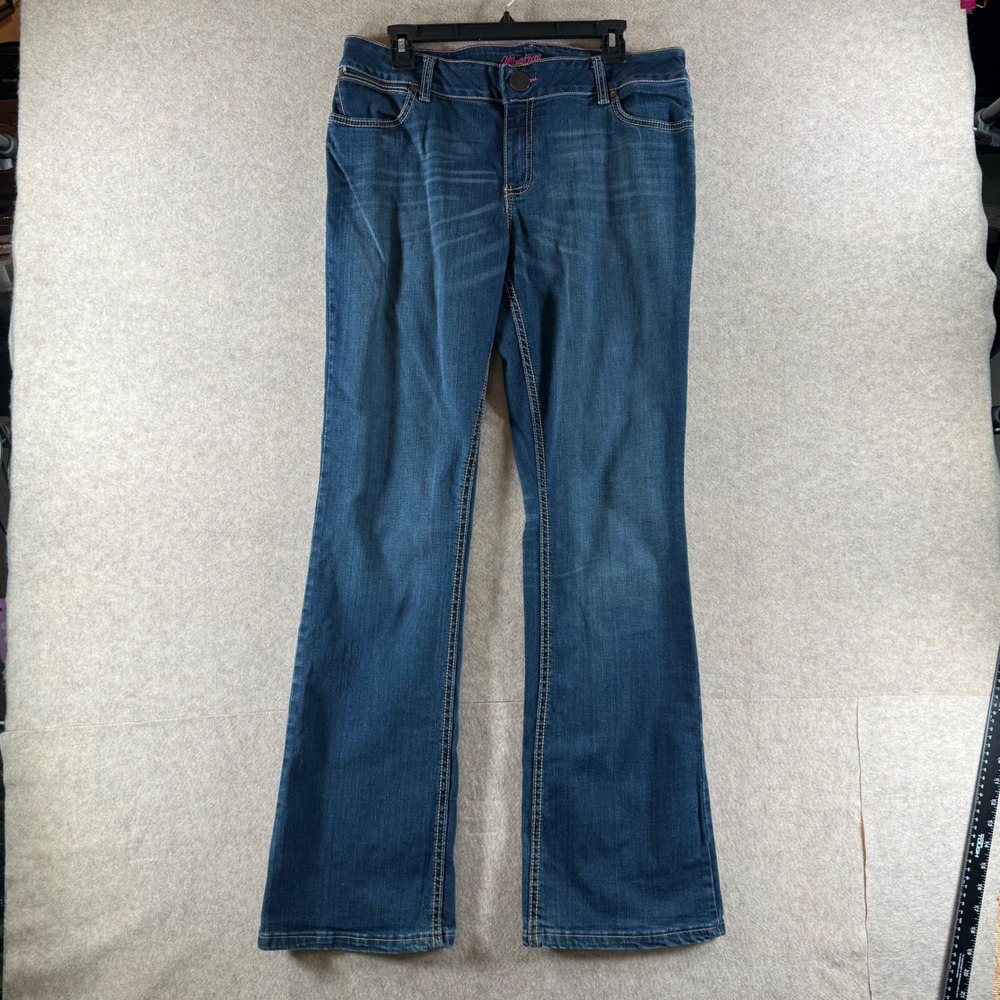 Wrangler Bootcut Jeans 13/14 x 34 Blue Embroidered Pockets 10MWZMT 10MWAMT - Picture 4 of 9